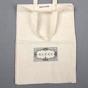 Gucci Canvas Mini Tote 13½"‎ x 10" x 5¼" Khaki Double Sided Gucci.com Authentic